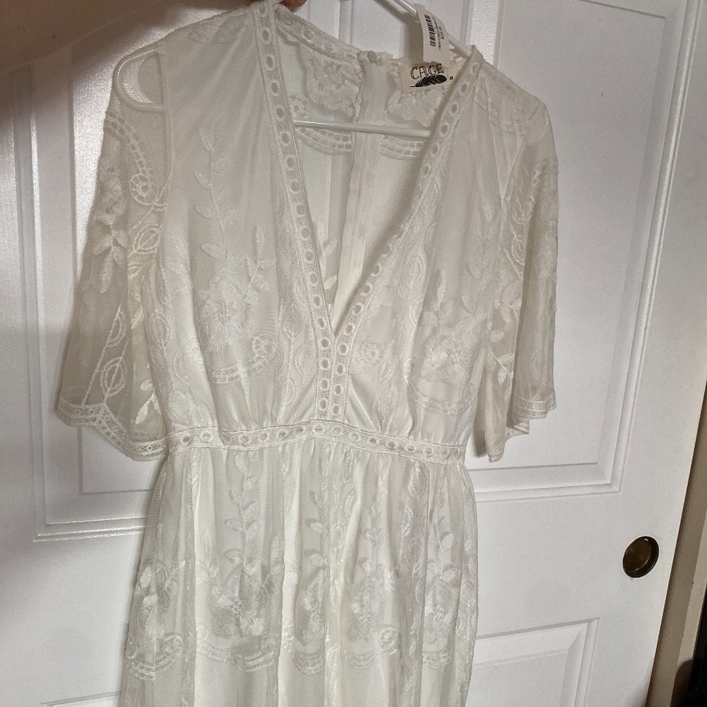 White lacy dress